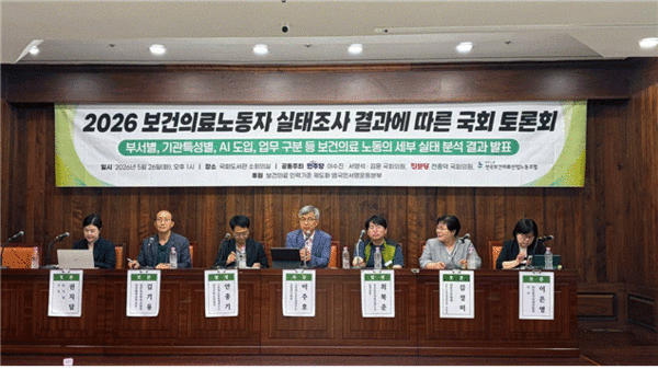 병노련 실태조사 - “병원 직종별 적정인력 기준 마련 필요”
