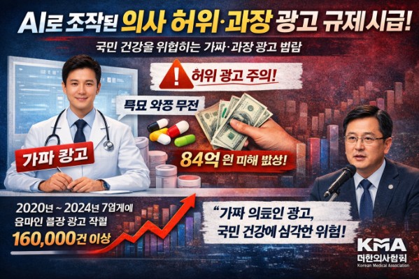 AI기술 악용 의사 사칭 허위,과장광고 규제' 입법 찬성