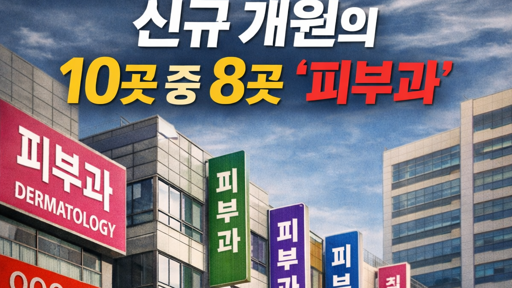일반의 신규 개원 10 곳 중 8.5 곳 피부과 신고