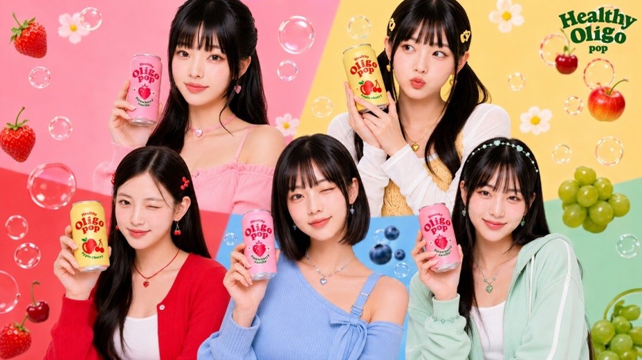 현대약품 헬씨올리고 팝, 브랜드 모델로 AI 아이돌 ‘스위티즈’ 발탁