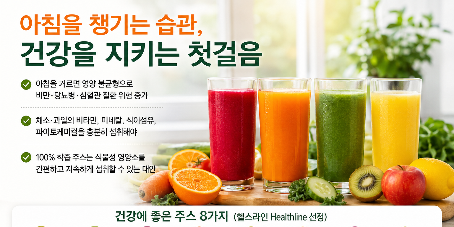 비트부터 크랜베리까지…아침 식사 대용으로 건강하게 활용할 수 있는 아침 주스 8종은?
